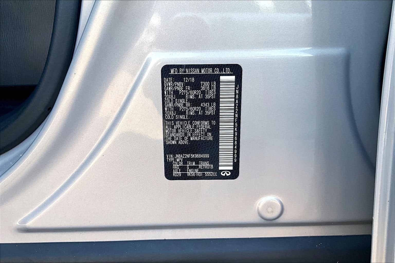 2019 INFINITI QX80 LUXE