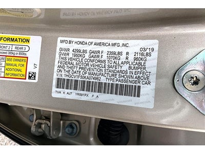2019 Honda Accord Sedan EX-L 1.5T