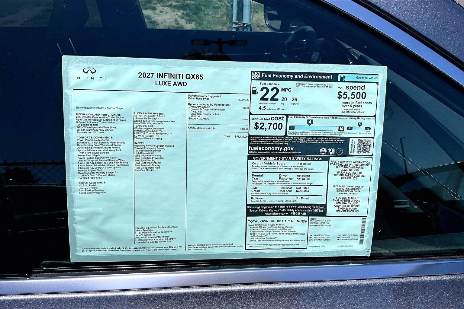 2027 INFINITI QX65 Luxe AWD