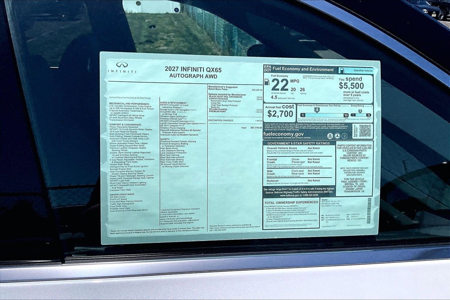 2027 INFINITI QX65 Autograph AWD