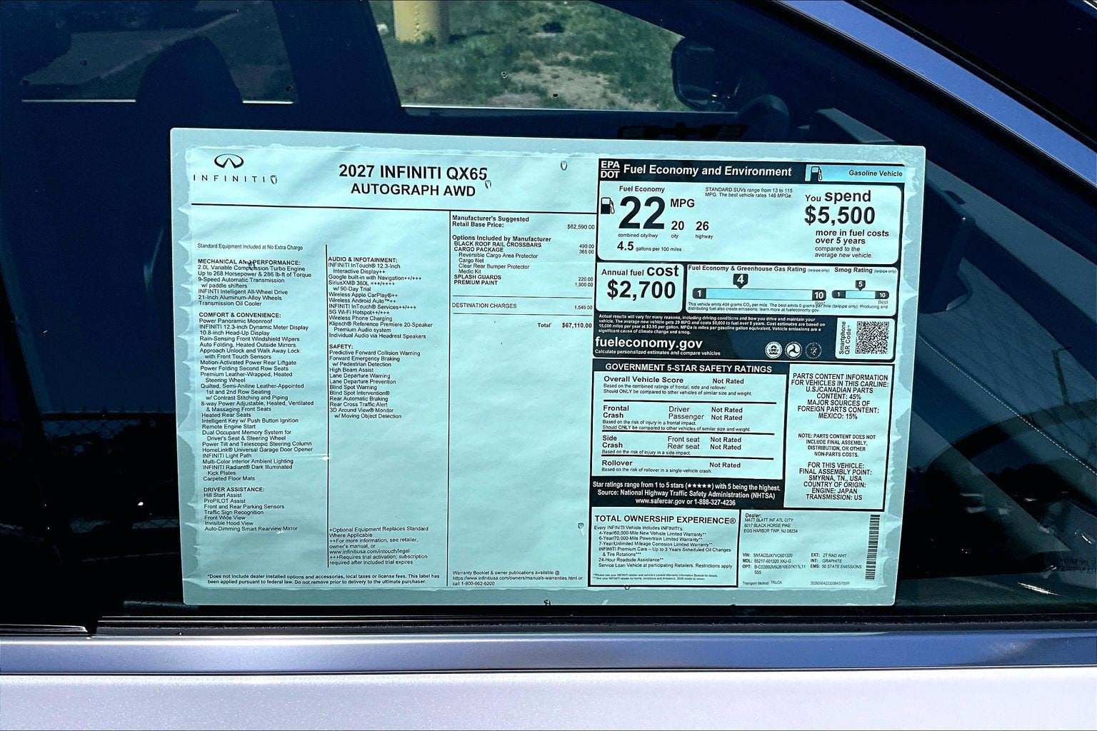 2027 INFINITI QX65 Autograph AWD