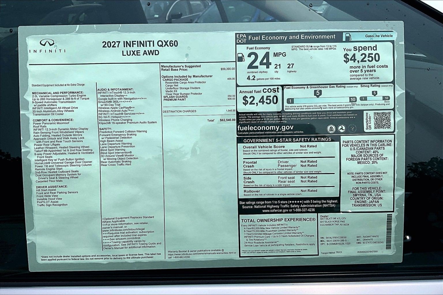 2027 INFINITI QX60 Luxe AWD