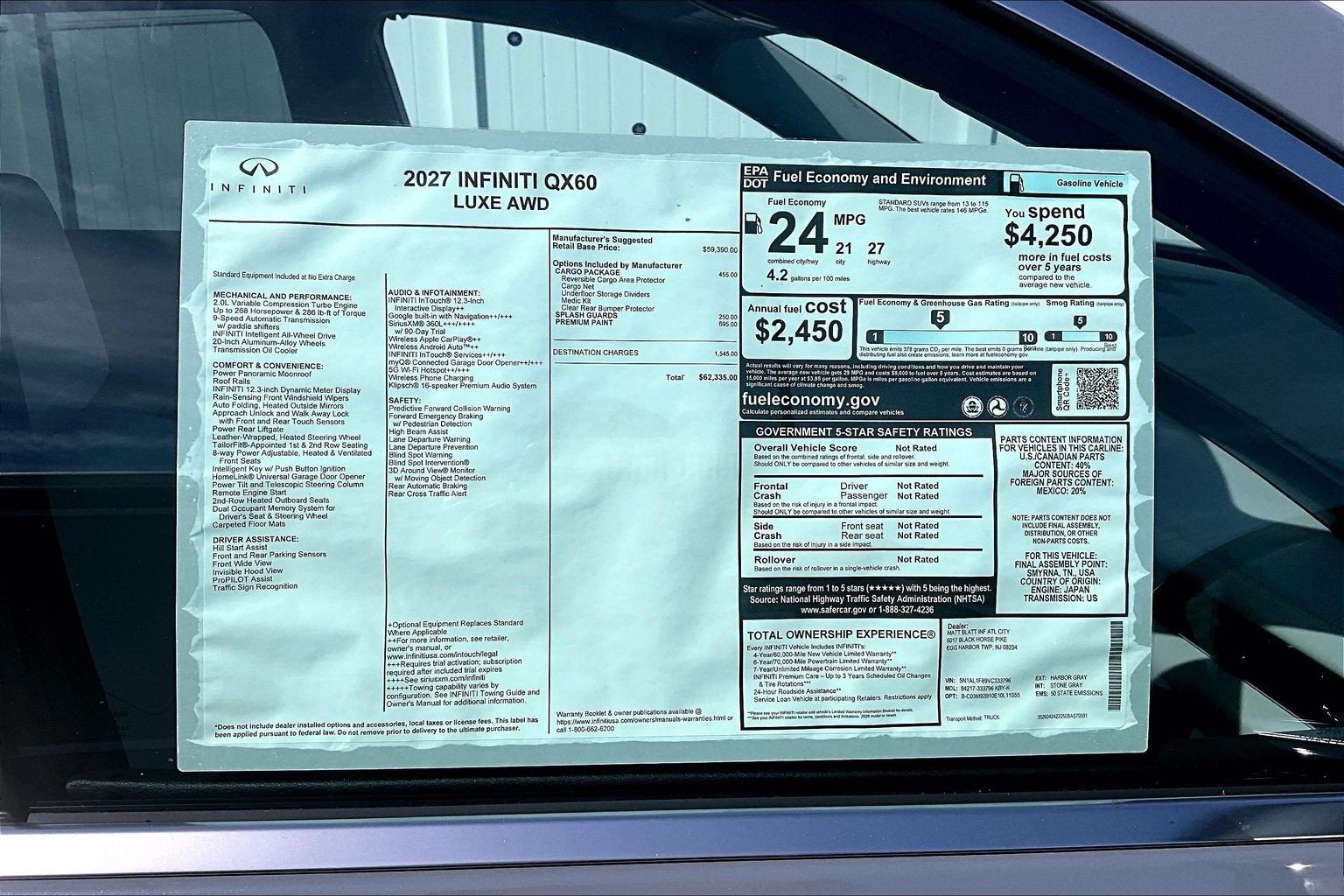 2027 INFINITI QX60 Luxe AWD