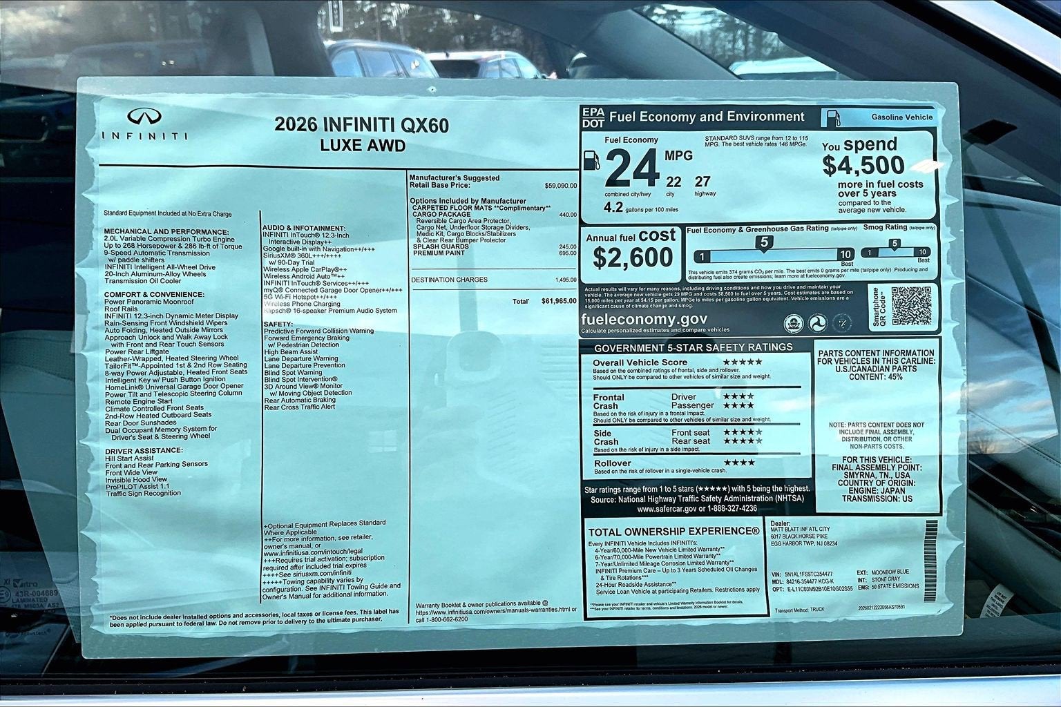 2026 INFINITI QX60 Luxe AWD