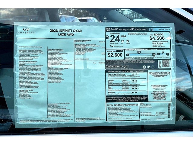 2026 INFINITI QX60 Luxe AWD