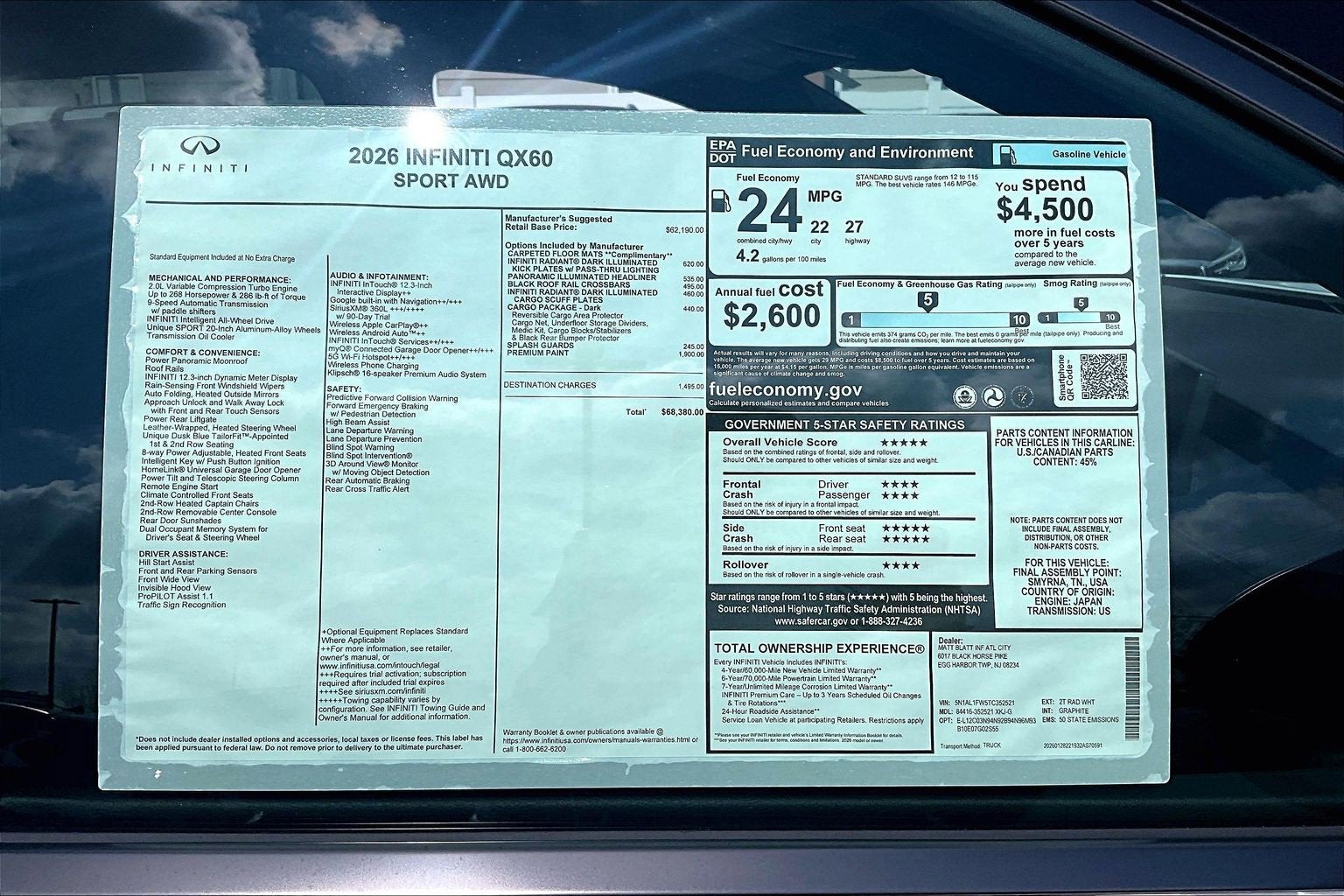 2026 INFINITI QX60 Sport AWD