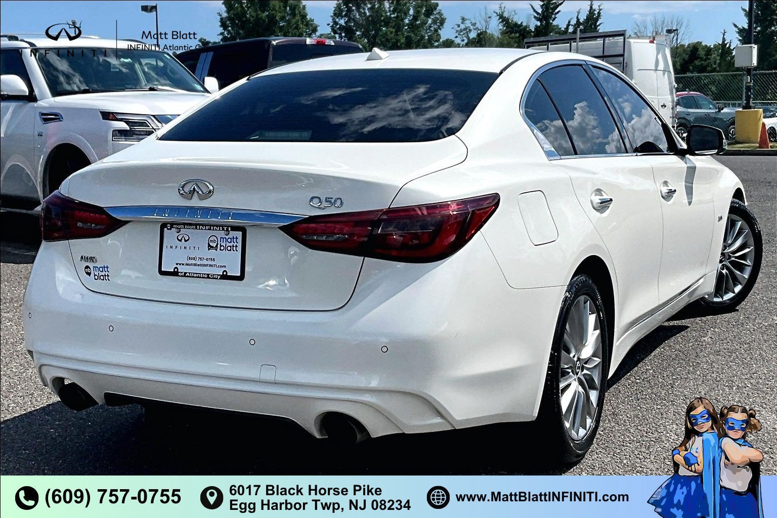 Used 2019 INFINITI Q50 LUXE with VIN JN1EV7AR9KM555198 for sale in Egg Harbor Township, NJ