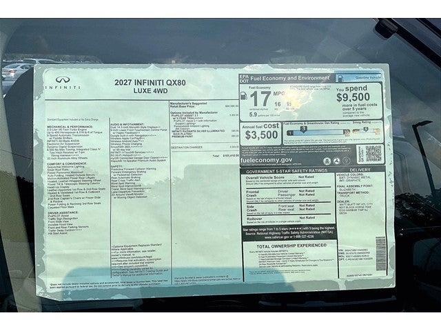 2027 INFINITI QX80 Luxe 4WD
