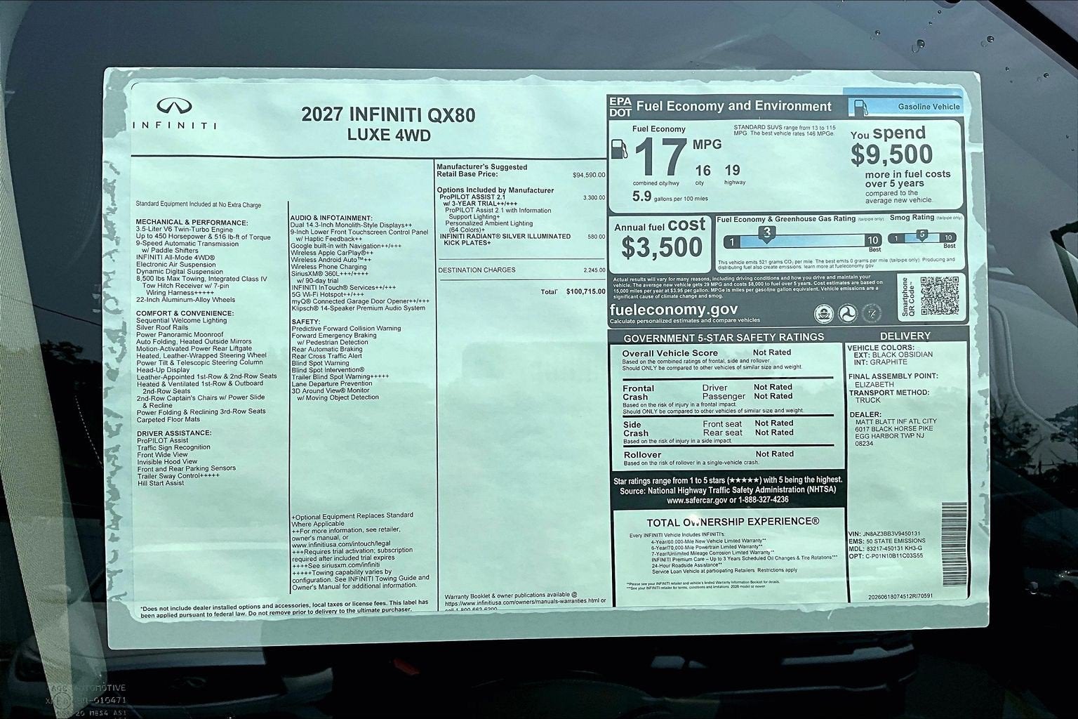 2027 INFINITI QX80 Luxe 4WD