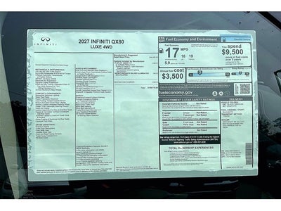 2027 INFINITI QX80 Luxe 4WD