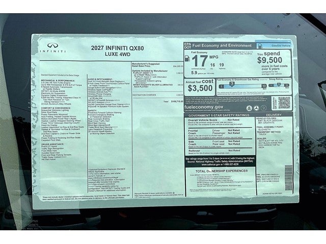 2027 INFINITI QX80 Luxe 4WD