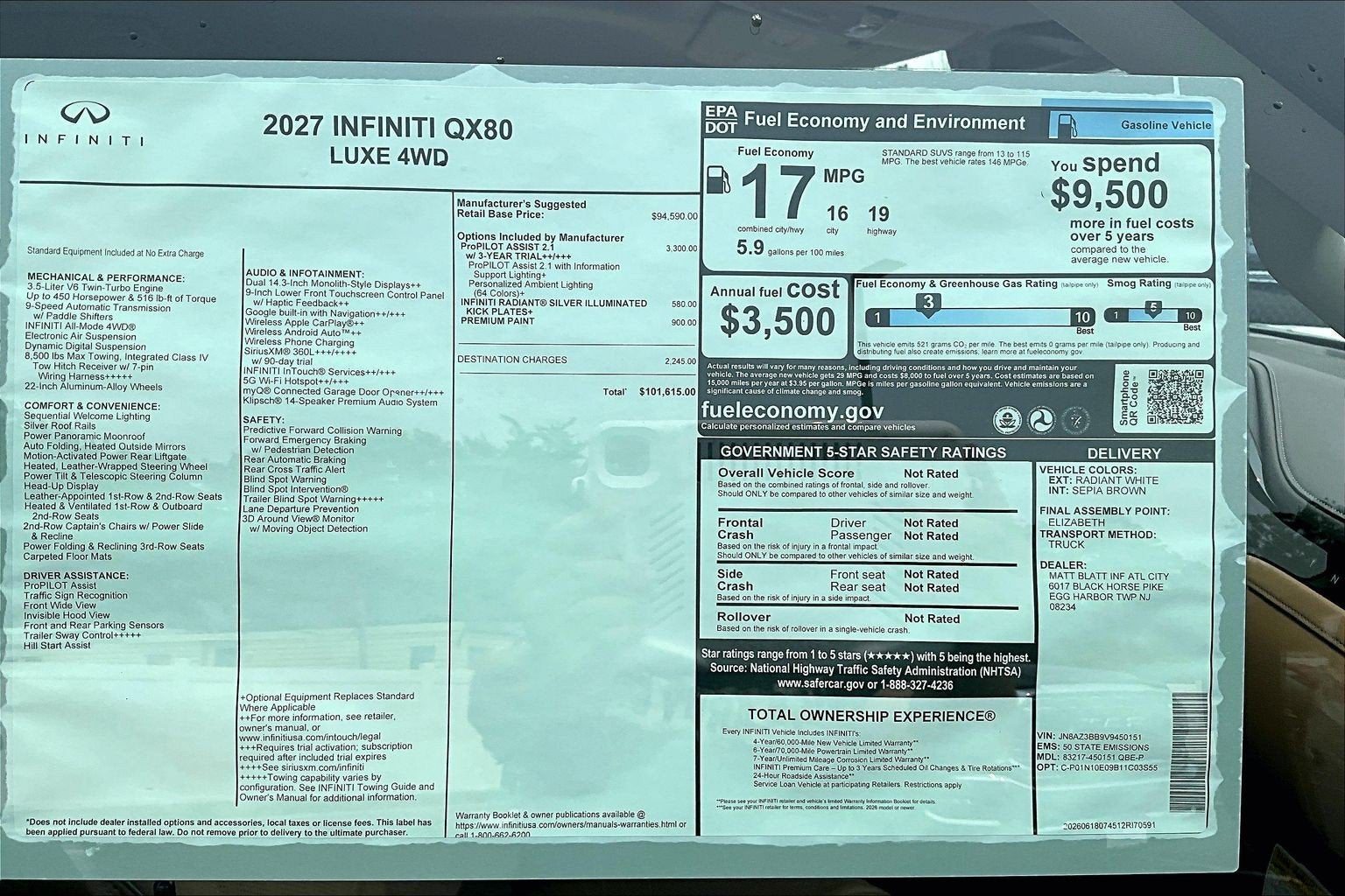 2027 INFINITI QX80 Luxe 4WD