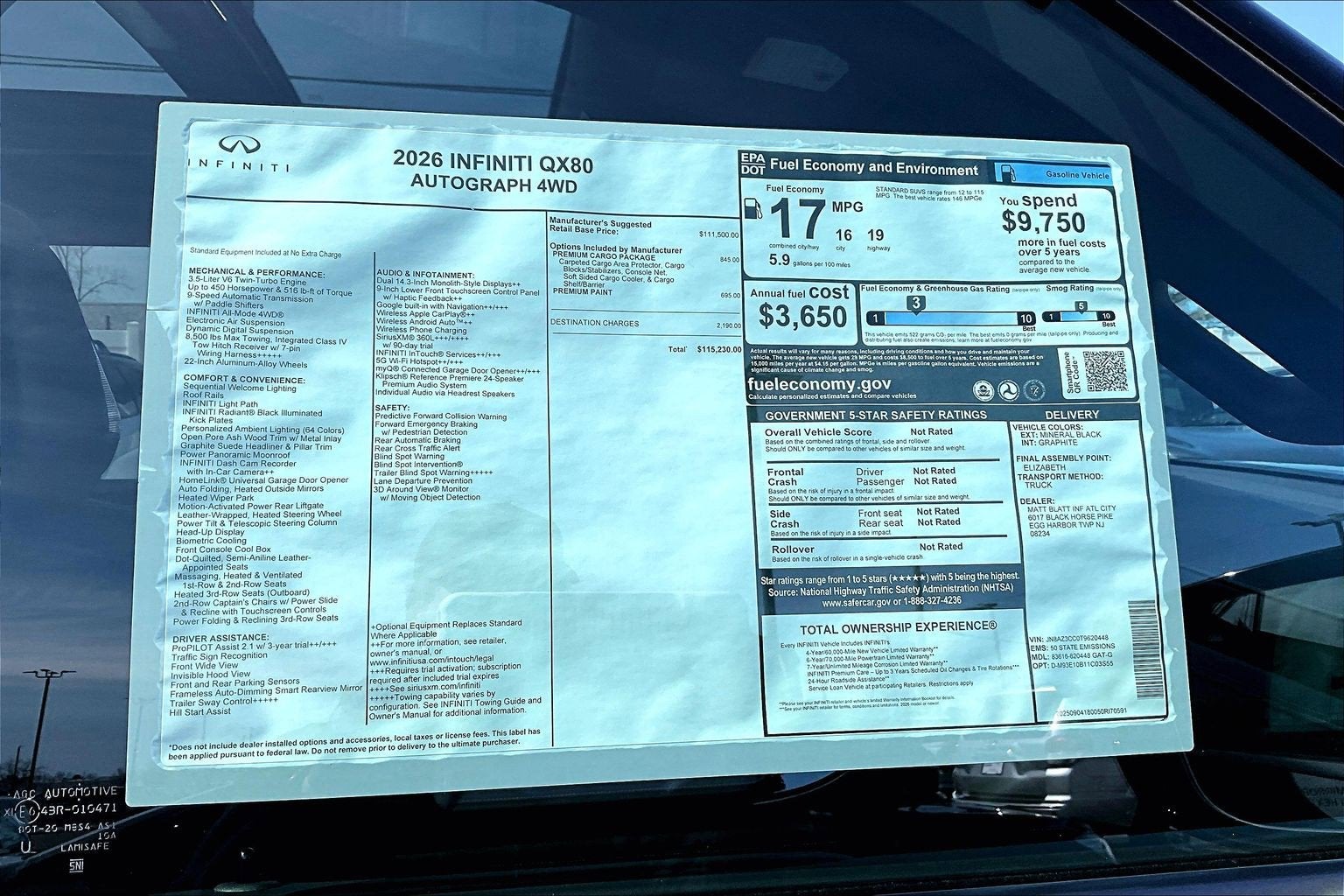 2026 INFINITI QX80 Autograph 4WD
