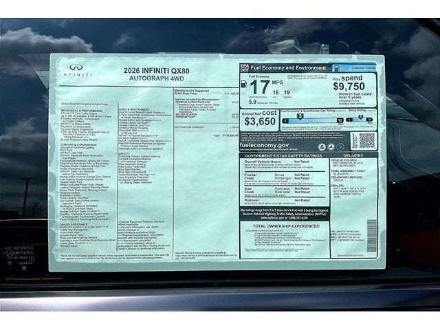 2026 INFINITI QX80 Autograph 4WD