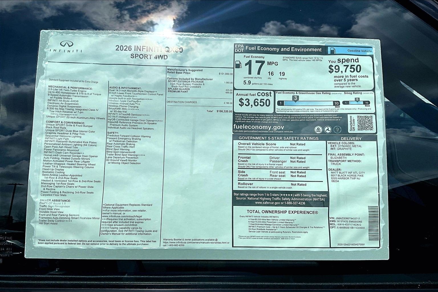 2026 INFINITI QX80 Sport 4WD