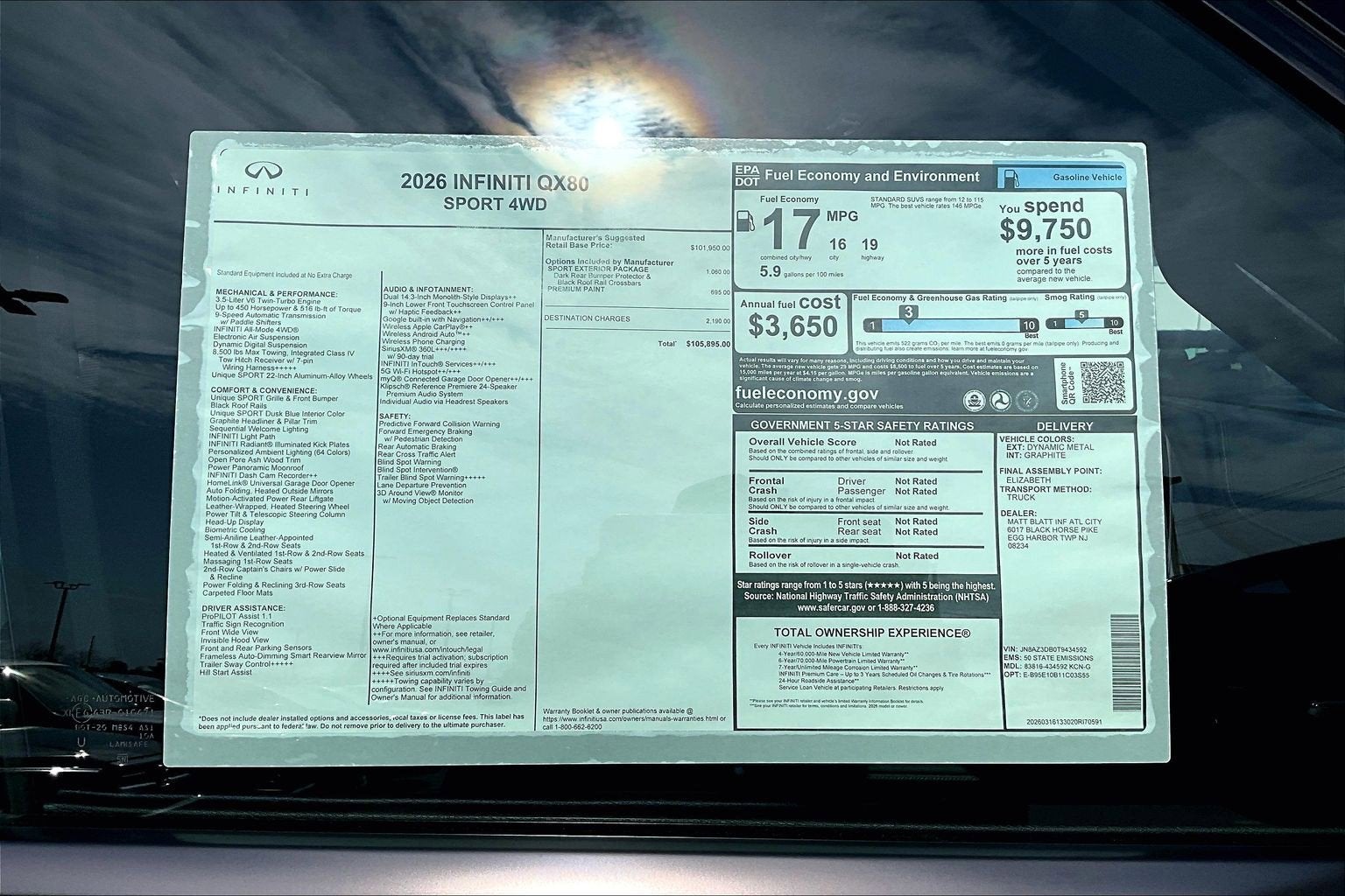 2026 INFINITI QX80 Sport 4WD