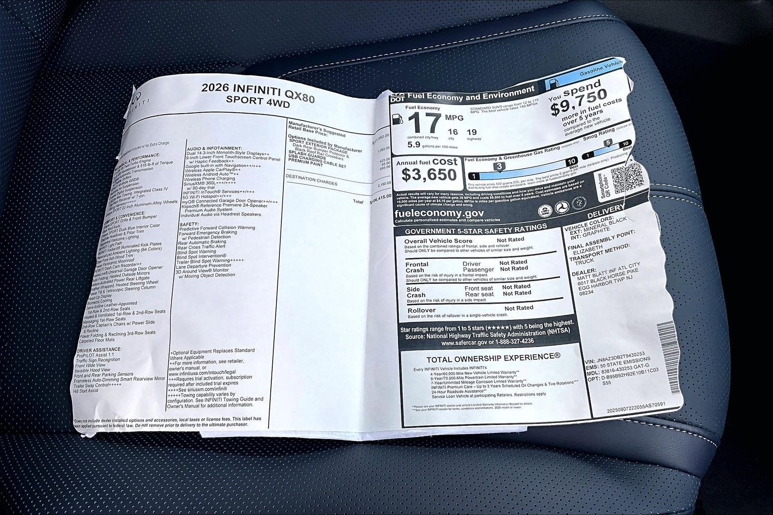 2026 INFINITI QX80 Sport 4WD