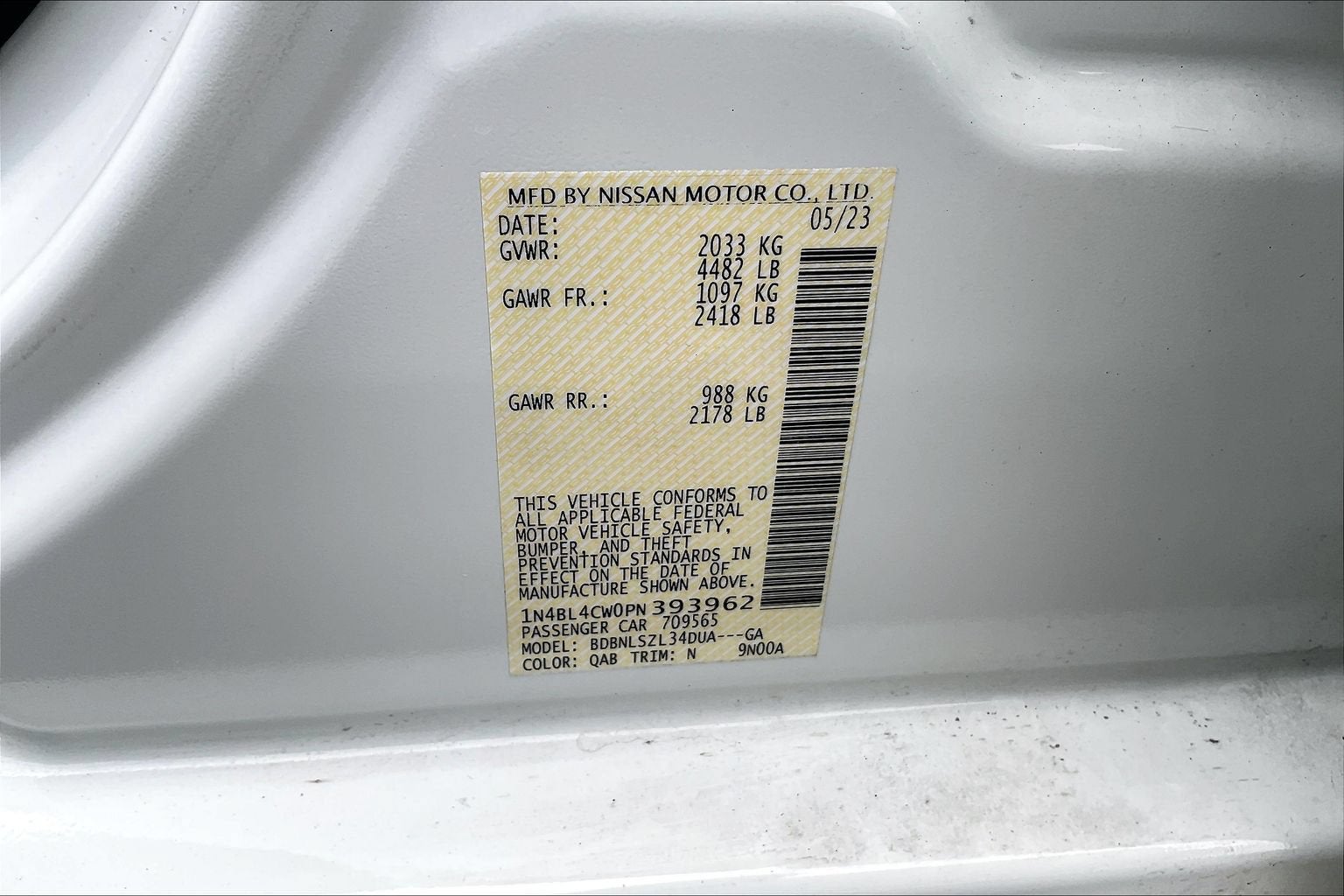 2023 Nissan Altima 2.5 SR