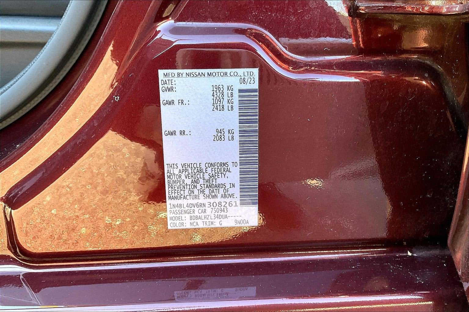 2024 Nissan Altima 2.5 SV