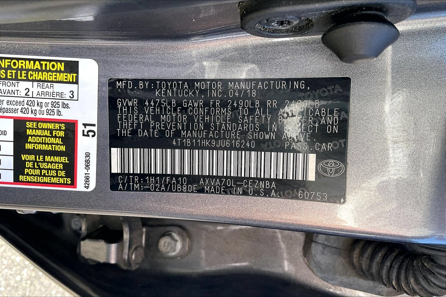 2018 Toyota Camry LE