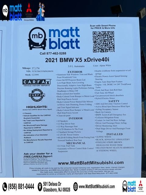 2021 BMW X5 xDrive40i