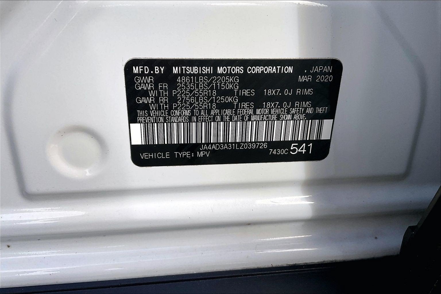 2020 Mitsubishi Outlander SE