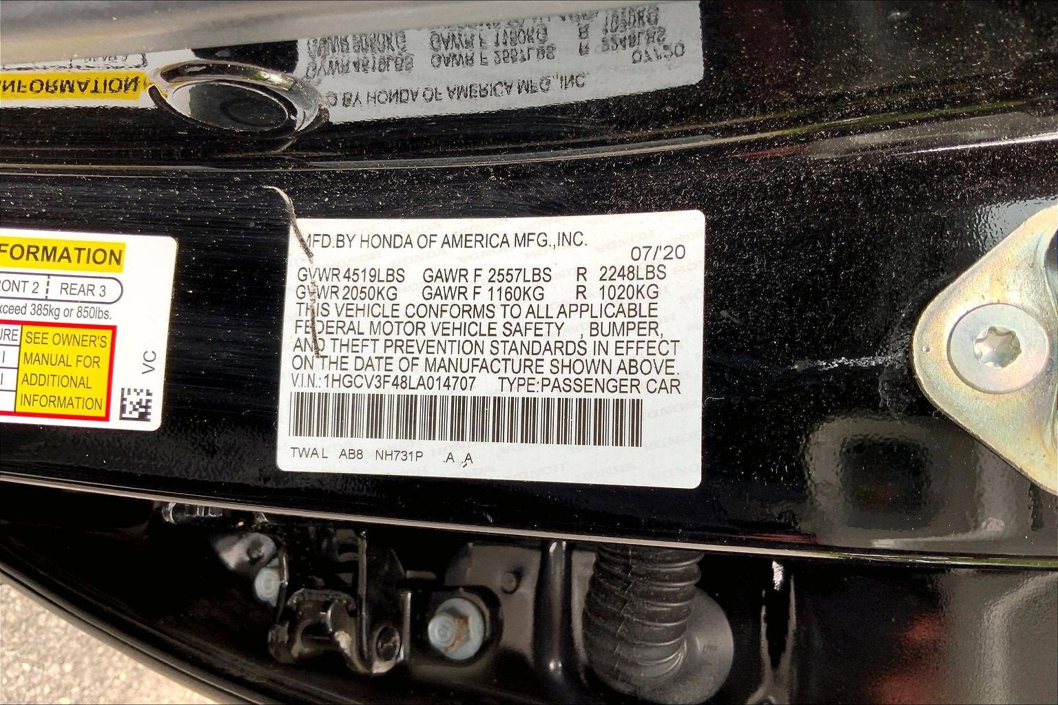 2020 Honda Accord Hybrid EX