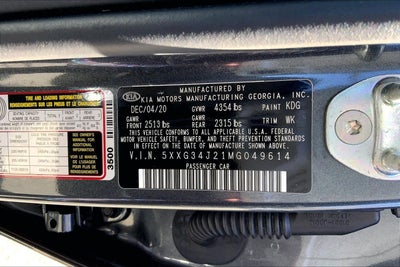 2021 Kia K5 EX