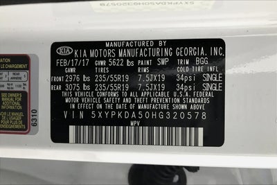 2017 Kia Sorento SX V6