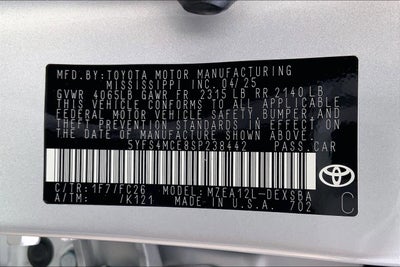 2025 Toyota Corolla SE