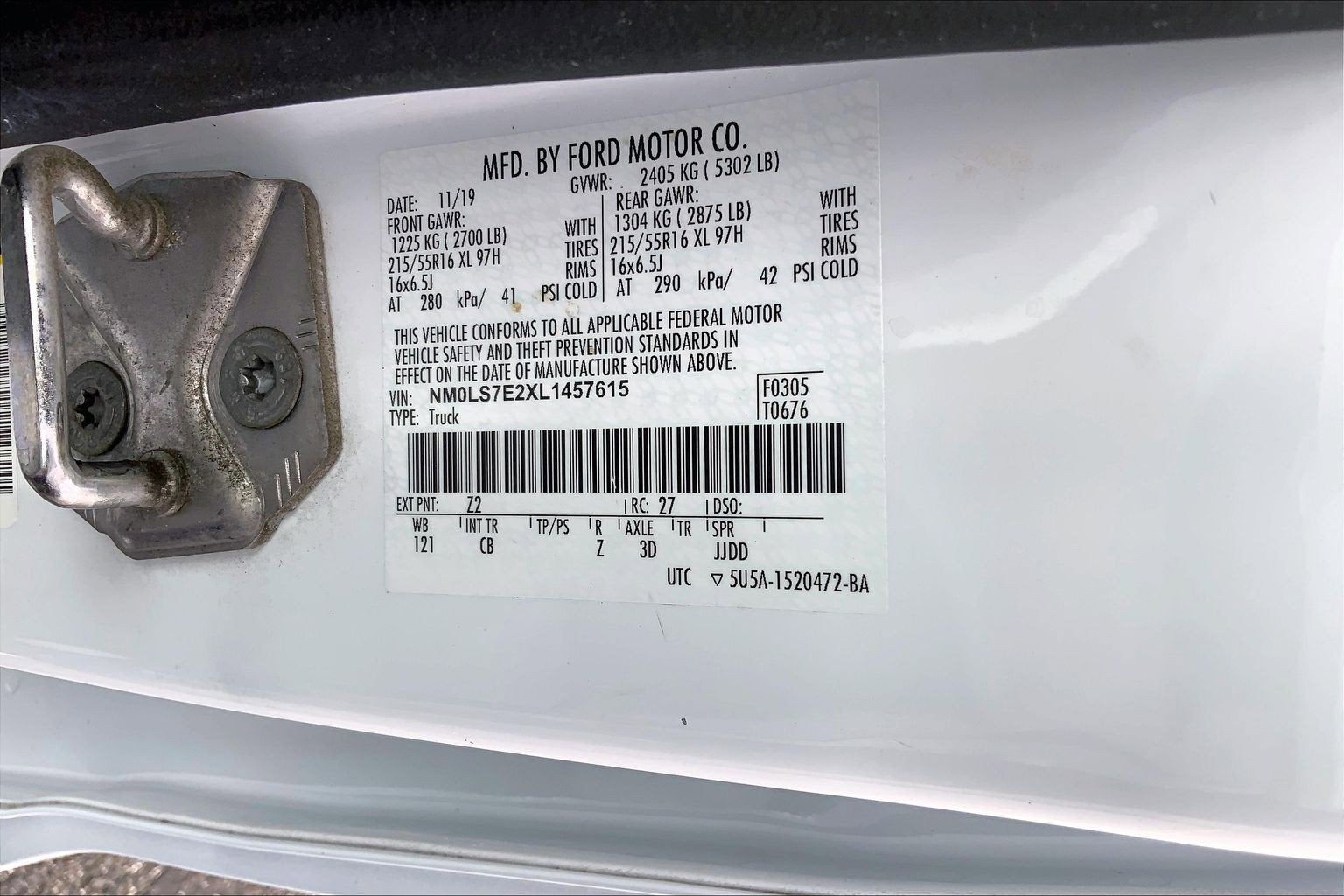 2020 Ford Transit Connect Van XL